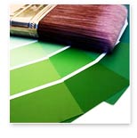 Paintbrush with color selection tabs